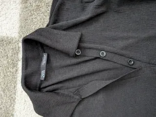 Zara Camiseta Manga Larga Negra