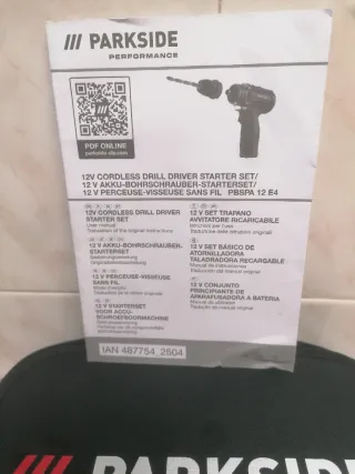 Taladro Atornillador Parkside + Accesorios