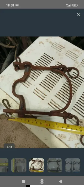 Freno de hierro vaquero antiguo