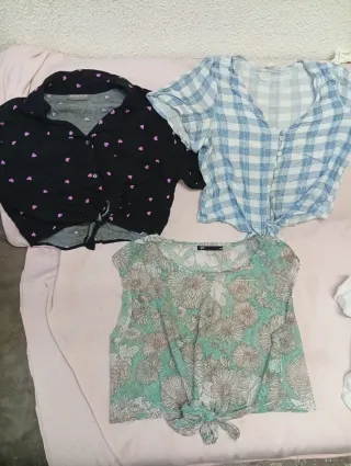3 blusas ombligueras. Todooo