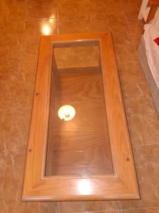 Mesa de centro madera y cristal