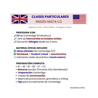 Clases Particulares Inglés (todos los niveles)