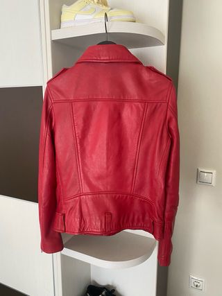 Cazadora Piel autentica mango nueva S