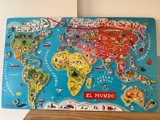 Puzzle Mapamundi Magnético Janod