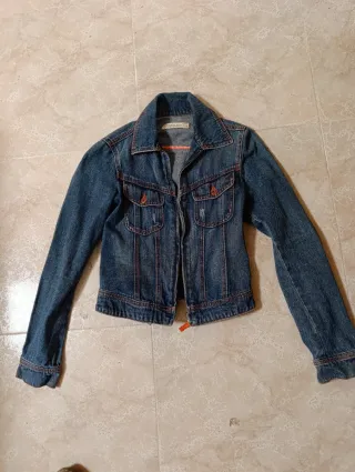 Cazadora vaquera Bershka naranja Talla S