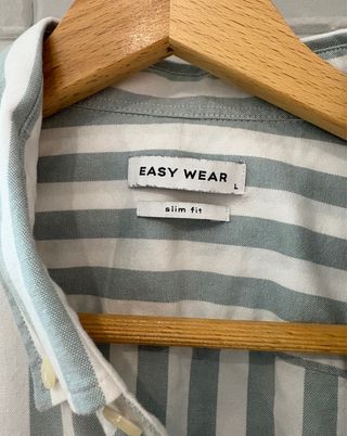 Camisa rayas hombre algodón Slim Fit