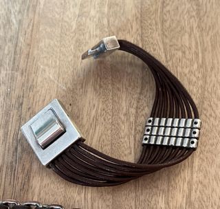 PULSERAS CUERO MARRON