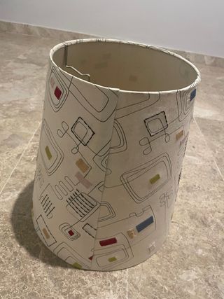 Pantalla de lámpara tela diseño geométrico