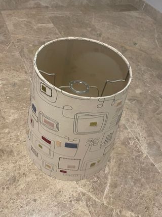 Pantalla de lámpara tela diseño geométrico