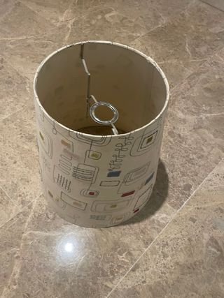 Pantalla de lámpara tela diseño geométrico