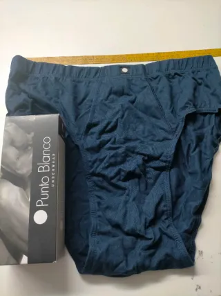 Slip Punto Blanco Algodón Marino Talla L