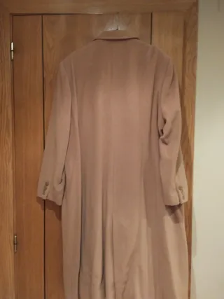 Abrigo de paño mujer marrón diseño oversize