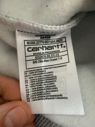 Carhartt WIP Grey Sweatshirt sudadera gris