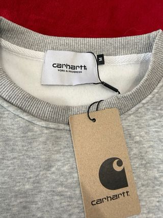 Carhartt WIP Grey Sweatshirt sudadera gris