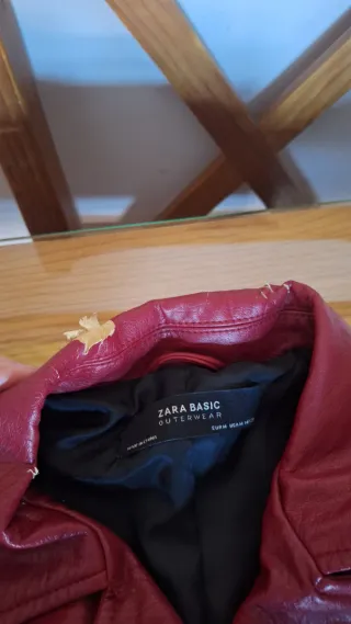 Chaqueta Biker Zara Roja