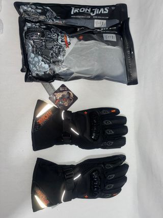 2 Pares Guantes Iron Jias Negro Naranja