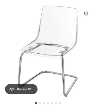 4 Sillas Transparentes Metal Ikea