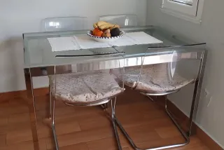 4 Sillas Transparentes Metal Ikea