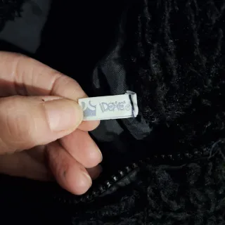 Giacca bambina nera pelliccia sintetica 11/12 anni