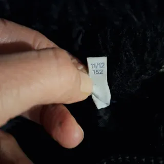 Giacca bambina nera pelliccia sintetica 11/12 anni