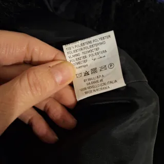 Giacca bambina nera pelliccia sintetica 11/12 anni