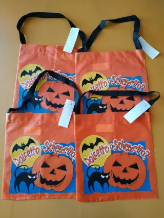 Set 4 shopper Halloween nuove con cartellino