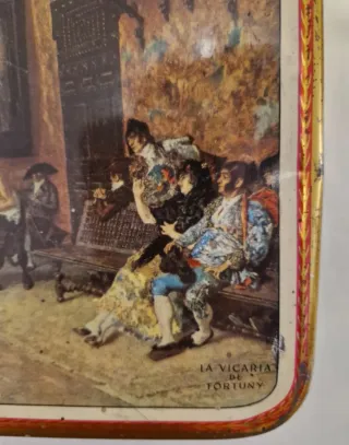 Antigua caja de lata "Galletas Rodríguez" Reus