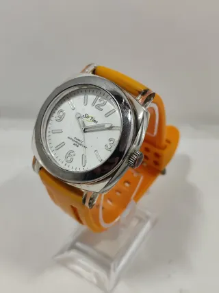 Orologio Sir Time Quarzo Arancione Argento