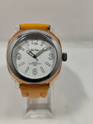 Orologio Sir Time Quarzo Arancione Argento