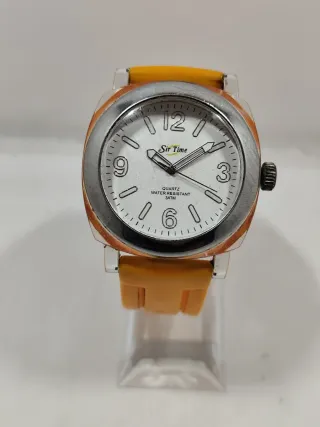 Orologio Sir Time Quarzo Arancione Argento