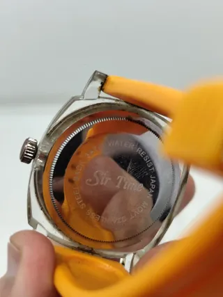 Orologio Sir Time Quarzo Arancione Argento