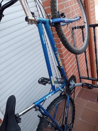 Bicicleta de montaña azul