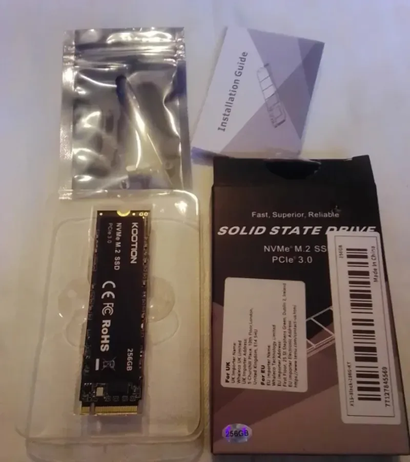 KOOTION NVMe M.2 SSD 256GB PCIe 3.0