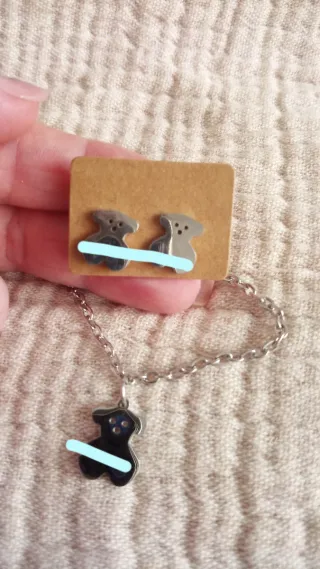 Conjunto Pulsera y Pendientes de Bear