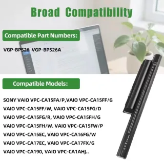 Batería Sony VAIO VGP-BPS26 5200mAh