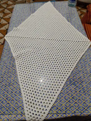 Paño croché vintage en forma de rombo