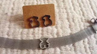Conjunto  Pulsera y Pendientes Bear