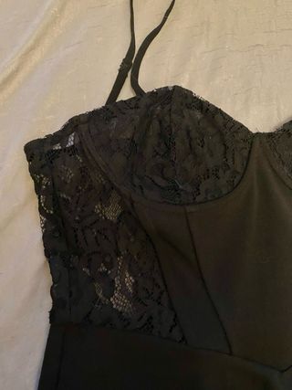 Vestido Zara Negro Encaje