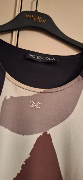 Vestido midi estampado multicolor