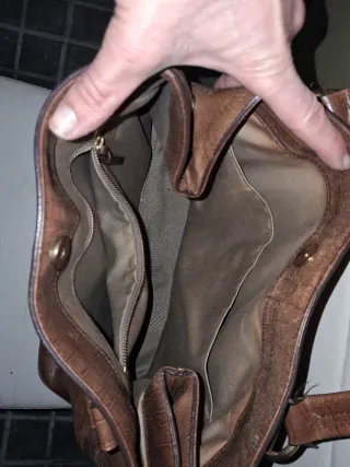 Bolso Longchamp Marrón Cocodrilo