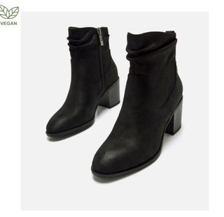 Botines tacón negros veganos T.38