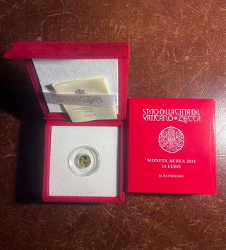 Moneda Oro 3 gr. Vaticano 10€  Papa Francisco 2024