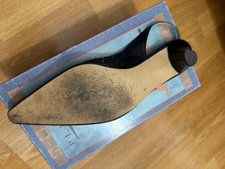 Zapatos Unanue Talla 41 Negro Malla Brillante