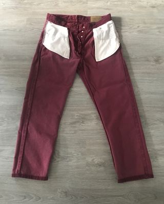 Pantalón Pana Celio Talla 40/32 Burdeos