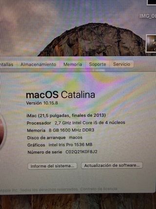 Imac 21.5 2013 1TB SSD 8GB RAM Intel i5