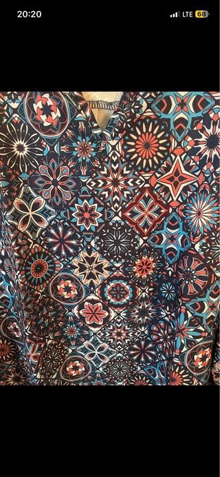 Blusa estampada étnica talla XL