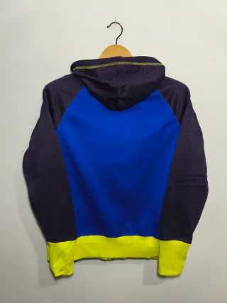 Reebok Blue Neon Colorblock Full Zip Hoodie Jacket