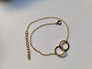 Pulsera fina plata bañada en oro