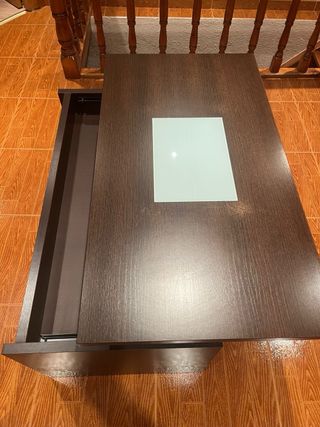 Mesa de centro madera y cristal