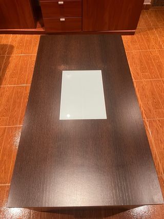 Mesa de centro madera y cristal